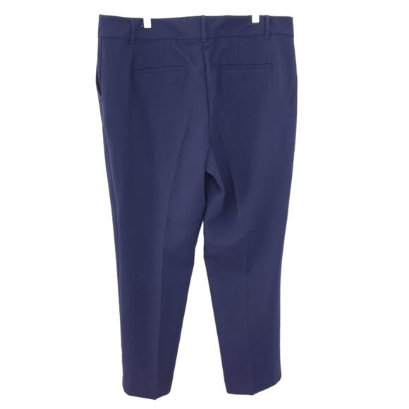 New Ann Taylor Factory Navy Blue Work Pants Size 14 Suit Pants, 12" Rise - Picture 2 of 5